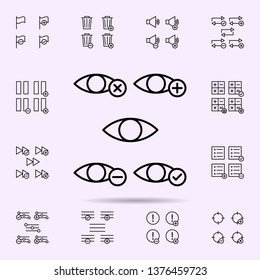 eye, plus, remove, minus, check sign icon. web icons universal set for web and mobile