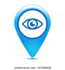 Eye pointer icon on a white background - vector illustration