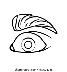 Eye pop art cartoon