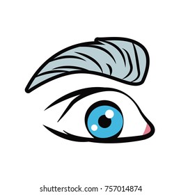 Eye pop art cartoon