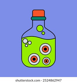 Eye Potion Icon Illustration Flat Design Style