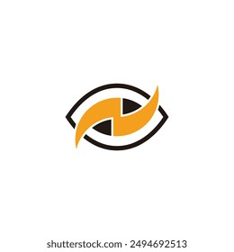 eye power energy supplement symbol logo vector 