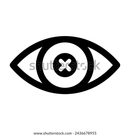 Eye problem, vision problem icon