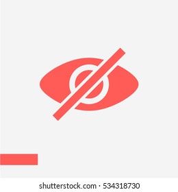 eye prohibited vector icon