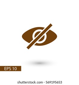 eye prohibited vector icon