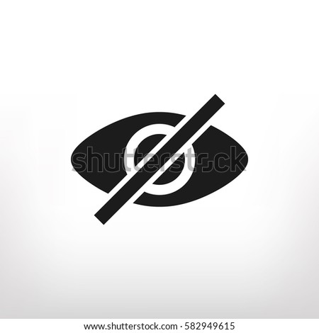 eye prohibited vector icon