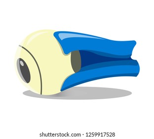 Eye Prosthesis Logo and Icon. Cyber prosthesis label for Web on white background. Simple Vector Illustration.