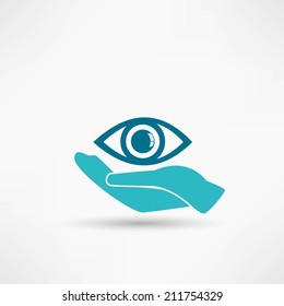 Eye Protection or Eye Doctor Concept Illustration