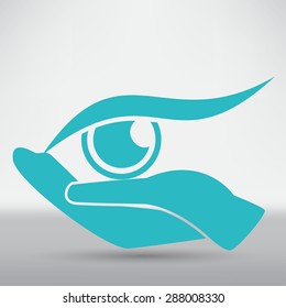 Eye Protection or Eye Doctor Concept Illustration