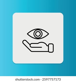 Eye protection icon. Editable stroke. Vector illustration.
