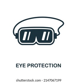 Eye Protection icon. Monochrome simple Eye Protection icon for templates, web design and infographics