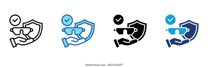 Eye Protection icon Multi Style Vector Illustration