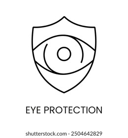 Eye protection line icon vector with editable stroke.