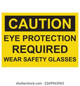 Eye Protection Required wear eye and foot protection