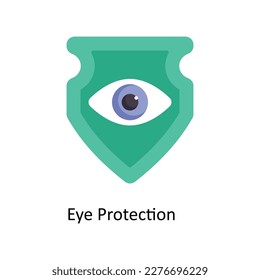 Iconos planos vectores de protección ocular. Material gráfico simple