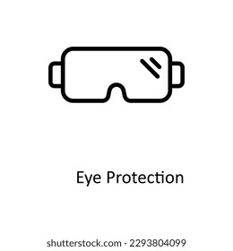 Eye Protection Vector  outline Icons. Simple stock illustration stock
