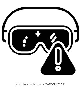 Icono del Web de la protección ocular en estilo audaz