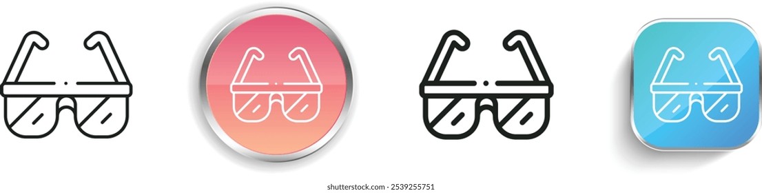 eye protector icon. Thin Linear, Regular and Button Style Design Isolated On White Background