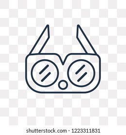 Eye protector vector outline icon isolated on transparent background, high quality linear Eye protector transparency concept can be used web and mobile