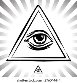  Eye Of Providence. All Seeing Eye Of God