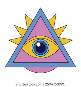 The Eye of Providence, or All-Seeing Eye, is a symbol of divine watchfulness, depicted as an eye within a triangle, often surrounded by rays of light, representing enlightenment.