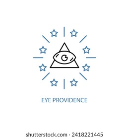 eye providence concept line icon. Simple element illustration. eye providence concept outline symbol design.