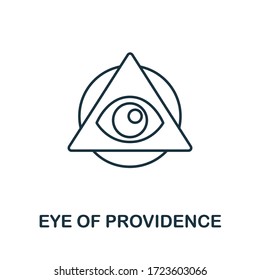Eye Of Providence icon from global business collection. Simple line Eye Of Providence icon for templates, web design and infographics