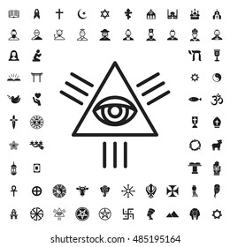 Eye of providence icon illustration isolated vector sign symbol
