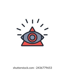 eye of providence icon. vector.Editable stroke.linear style sign for use web design,logo.Symbol illustration.