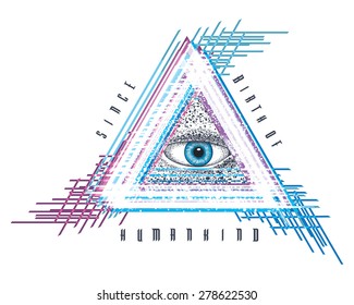 eye of providence mystical seeing astrology pyramid god