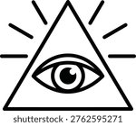 Eye of provindence with symbol design vector