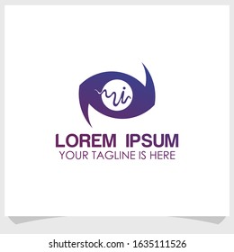 eye pulse logo template design vector, medical logo template