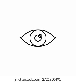 vetor de sinal de ícone da íris da pupila ocular