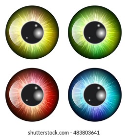 eye, pupil, iris, vector symbol icon design. Beautiful illustration isolated on white background
