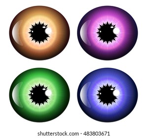 eye, pupil, iris, vector symbol icon design. Beautiful illustration isolated on white background
