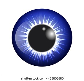 eye, pupil, iris, vector symbol icon design. Beautiful illustration isolated on white background
