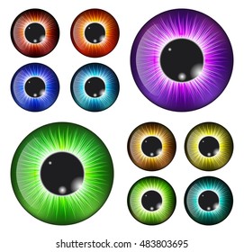 eye, pupil, iris, vector symbol icon design. Beautiful illustration isolated on white background
