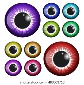 eye, pupil, iris, vector symbol icon design. Beautiful illustration isolated on white background
