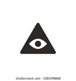 Eye, pyramid vector icon. Simple element illustration from UI concept. Eye, pyramid vector icon. Finance concept vector illustration.