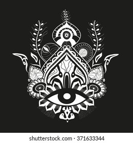 Diseño de ilustración de la reina del ojo