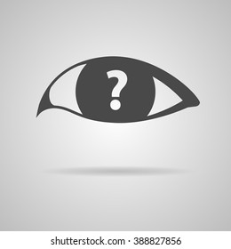 Eye question Vector illustration