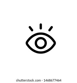 Eye, Quick Look Isolated Vector Flat Icon