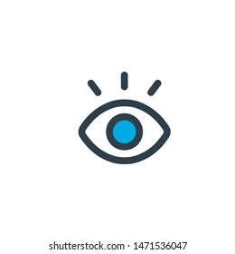 Eye, Quick Look Isolated Vector Flat Icon