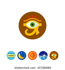 Eye of Ra or Horus Icon