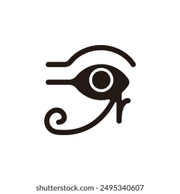 Eye of Ra icon. Flat silhouette version.