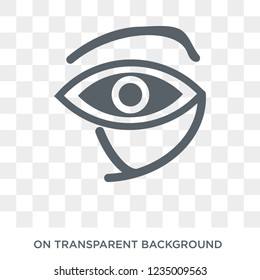 Eye of ra icon. Trendy flat vector Eye of ra icon on transparent background from Religion collection. 