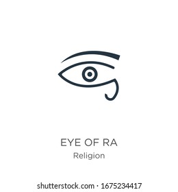 Eye of ra icon vector. Trendy flat eye of ra icon from religion collection isolated on white background. Vector illustration can be used for web and mobile graphic design, logo, eps10