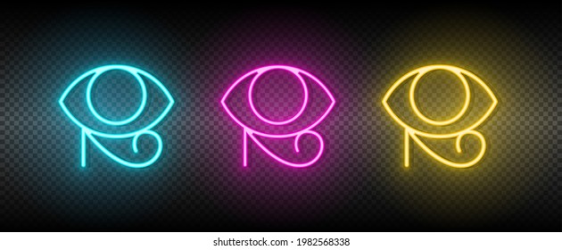 Eye of ra symbol neon vector icon.