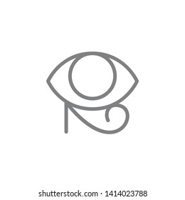 Eye of ra symbol vector icon. Spiritual concept vector illustration.