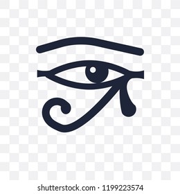 Eye of ra transparent icon. Eye of ra symbol design from Religion collection. Simple element vector illustration on transparent background.